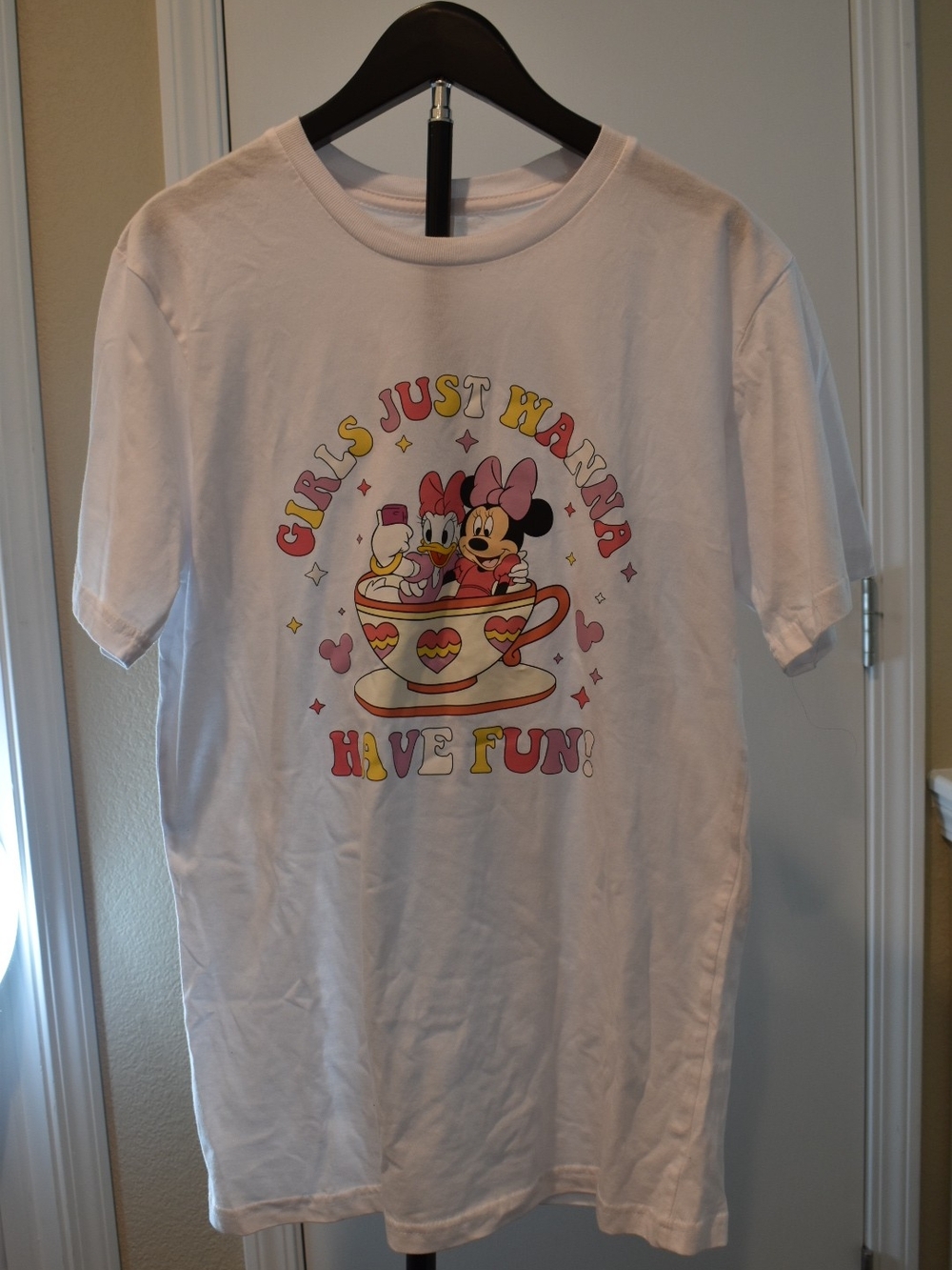 Disney White Girls' Minnie & Daisy 'Have Fun' Graphic Tee